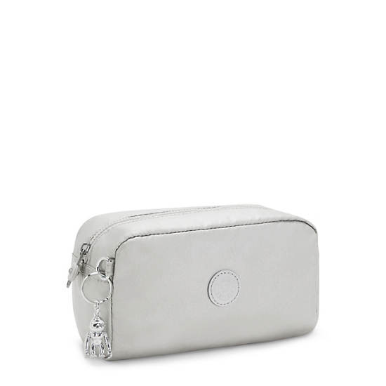 Kipling Gleam Metallic Pouch Taske Sølv | DK 2133VR